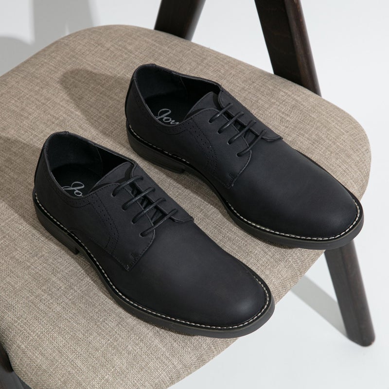Jousen Men's Black Dress Shoes Suede Casual Dress Shoes for Men(AMY709 Black 10) - Image 5